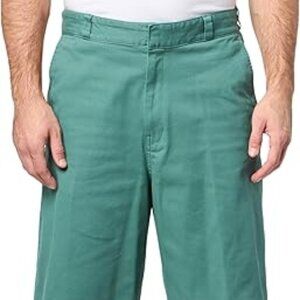 HUGO Men's Cotton Twill Shorts in Lettuce Green Size: 34